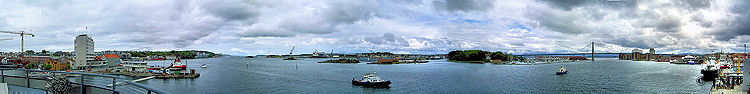 Panoramabilde fra Stavanger havn