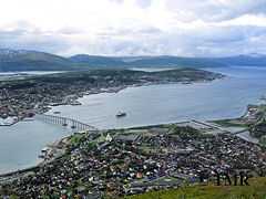 Utsikt over nordre del av Tromsya
